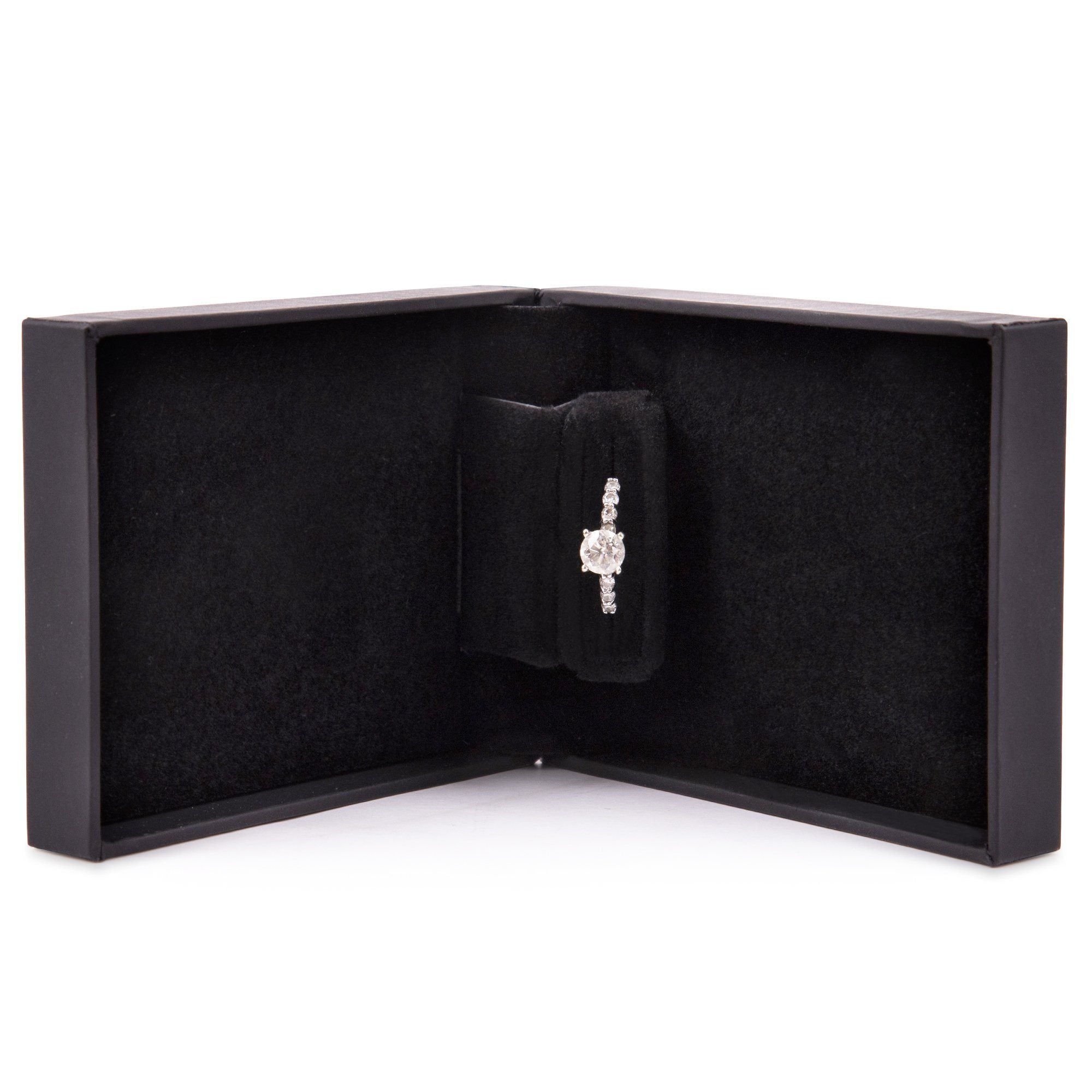 Premium custom proposal ring box with luxury gift packaging and custom branding options