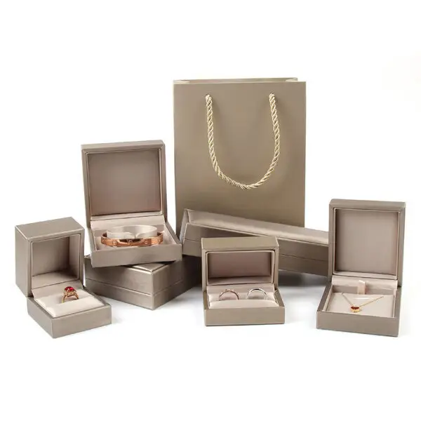 Custom PU Leather Jewelry Box for Earrings & Rings | Low MOQ OEM Packaging Custom PU leather earring box with velvet insert and personalized logo branding for retail jewelry packaging
