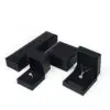 Custom PU leather jewelry box with silk interior and embossed logo branding for luxury wholesale jewelry packaging