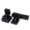 Luxury custom PU leather ring box with personalized logo and foam insert for premium jewelry packaging