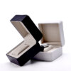 Custom PU leather watch gift boxes with soft velvet insert and removable molded display tray