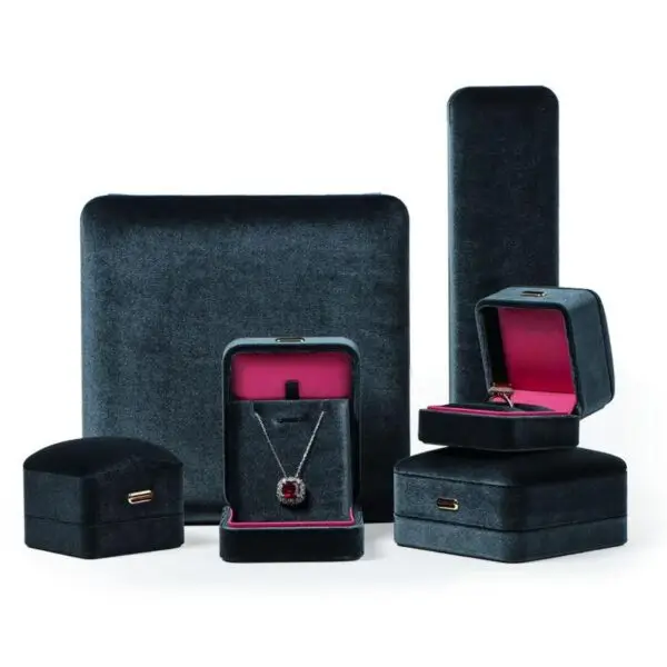 Custom Purple Velour Earring Box – Wholesale Jewelry Packaging Custom purple velour earring boxes with magnetic closure and foam inserts for premium jewelry retail packaging