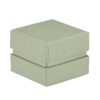 Premium recycled cardboard ring box with glossy inset insert and protective foam padding for engagement rings