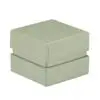 Recycled cardboard earring box with glossy inset, custom branded jewelry packaging for e-commerce and retail