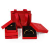 Premium Red Rigid Two-Piece Jewelry Boxes – Custom Wholesale Classic red rigid two-piece jewelry boxes with custom logo branding and foam inserts