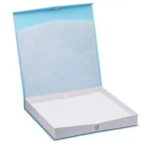 Custom Ribbed Paper Necklace Box with Snap Closure – OEM Jewelry Packaging