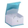 Custom Ribbed Paper Ring Box – Eco-Friendly, Snap Closure, Low MOQ Premium ribbed paper ring box with snap closure showing custom logo branding options for jewelry packaging