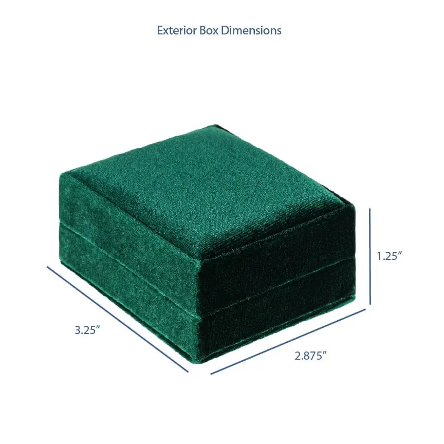 Premium ribbed velvet pendant box with custom embossed logo, foam insert, and magnetic closure for luxury jewelry packaging