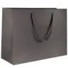 Custom ribbon handle gift bag for jewelry retail packaging with premium materials and logo branding