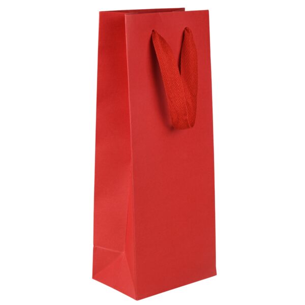 Ribbon handle wine gift bag custom colored jewelry packaging with logo printing