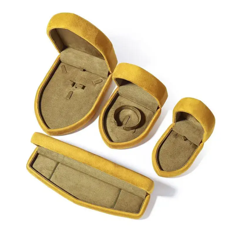 High-end light luxury rigid jewelry boxes with custom logo, velvet insert and premium matte finish — On The Way packaging