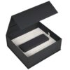 Premium custom rigid presentation jewelry box with branded logo, soft-touch finish, and luxury foam insert display