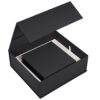 Premium custom rigid presentation jewelry box with branded logo, soft-touch finish, and luxury foam insert display