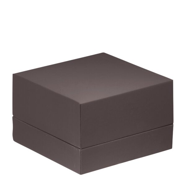 Custom Soft Touch Ring Dish Box with Protective Sleeve Soft touch ring display box with velvet finish, integrated dish insert, and protective outer sleeve