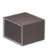 Custom Soft Touch Ring Dish Box with Protective Sleeve Soft touch ring display box with velvet finish, integrated dish insert, and protective outer sleeve