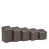 Set of 5 leatherette ring clip display stands with customizable branding options for jewelry retail stores