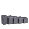 Set of 5 leatherette ring clip display stands with customizable branding options for jewelry retail stores