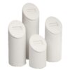Leatherette Ring Slot Display Stand Set – 4-Piece Custom Leatherette ring display stand set of 4 with custom logo embossing for jewelry retail and events