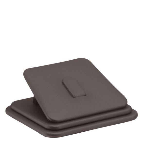 Leatherette Ring Clip Display Stand — Custom Retail Jewelry Display Custom leatherette ring display stand with metal clip holders, available in multiple colors with embossed logo branding