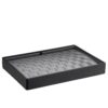 Leatherette Stackable 53-Ring Display Tray with Custom Branding Leatherette stackable ring display tray with 53 clip positions and custom logo branding