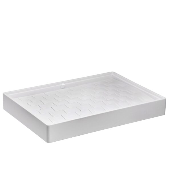 Leatherette Stackable 53-Ring Display Tray with Custom Branding Leatherette stackable ring display tray with 53 clip positions and custom logo branding