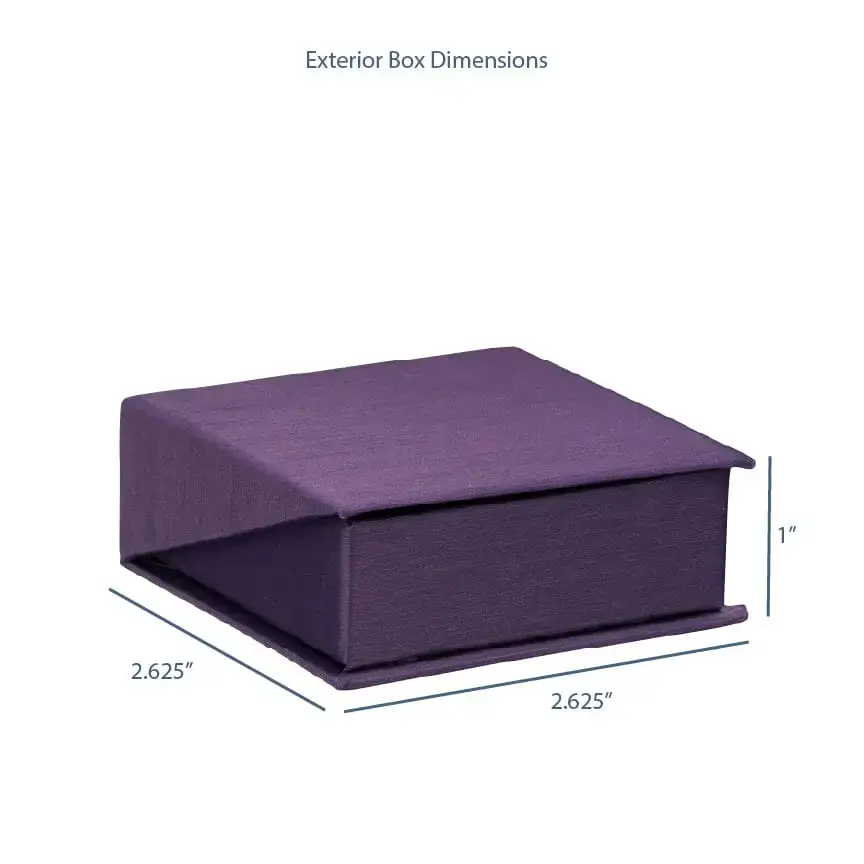 Custom silk-brushed rigid paper earring and pendant gift box with magnetic closure and branded logo printing for jewelry retailers