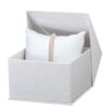 Custom silk-brushed paper pillow boxes with gold foil logo branding and velvet interior insert for jewelry display
