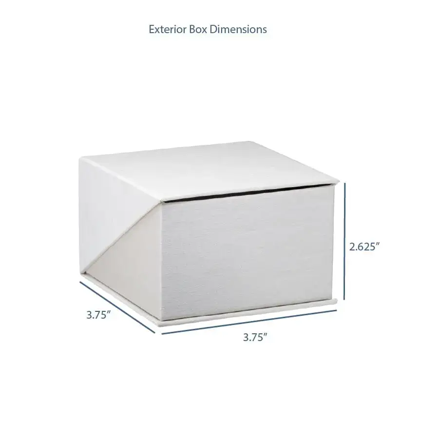 Custom silk-brushed paper pillow boxes with gold foil logo branding and velvet interior insert for jewelry display