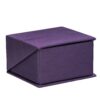 Custom silk brushed paper ring box with velvet insert, matte finish and gold foil logo, Glamour Collection by On The Way