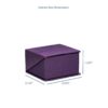 Custom silk brushed paper ring box with velvet insert, matte finish and gold foil logo, Glamour Collection by On The Way