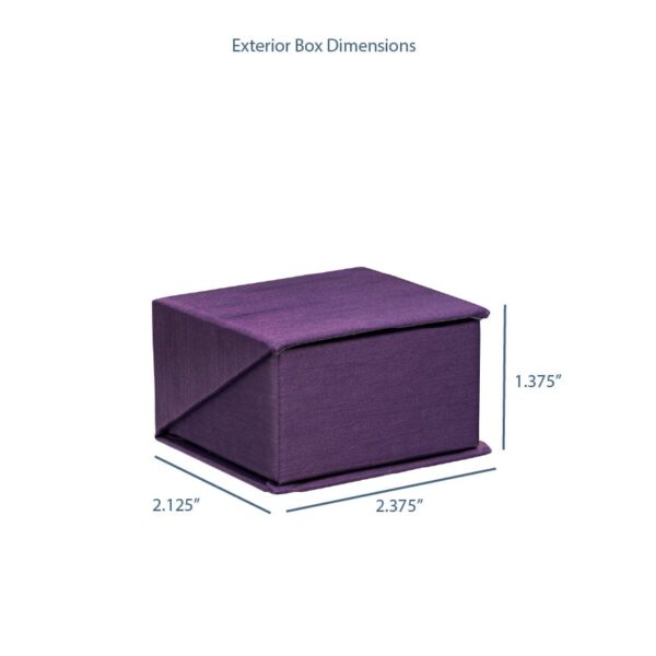 Custom silk brushed paper ring box with velvet insert, matte finish and gold foil logo, Glamour Collection by On The Way