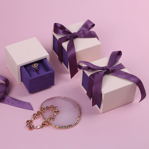 Custom slide drawer earring box with compartments, factory-direct jewelry packaging for rings and accessories