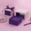 Custom Slide Drawer Earring Box with Ring Display Compartments Custom slide drawer earring box with compartments, factory-direct jewelry packaging for rings and accessories