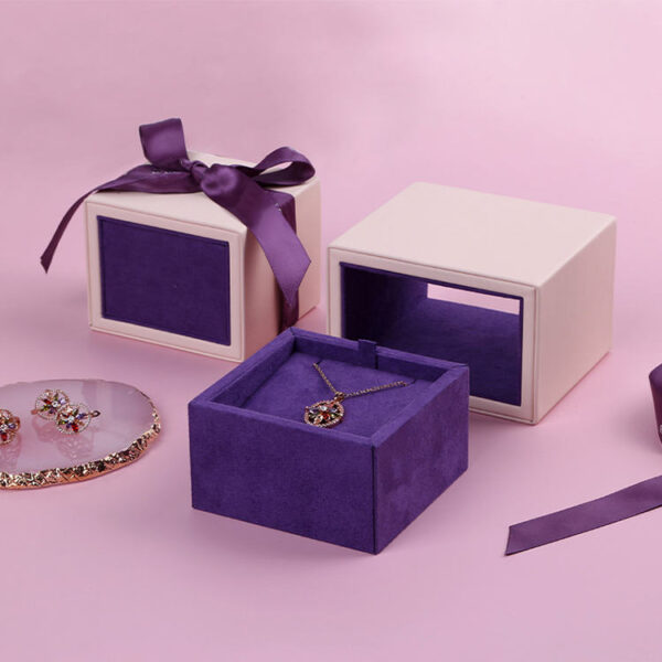 Custom Slide Drawer Earring Box with Ring Display Compartments Custom slide drawer earring box with compartments, factory-direct jewelry packaging for rings and accessories