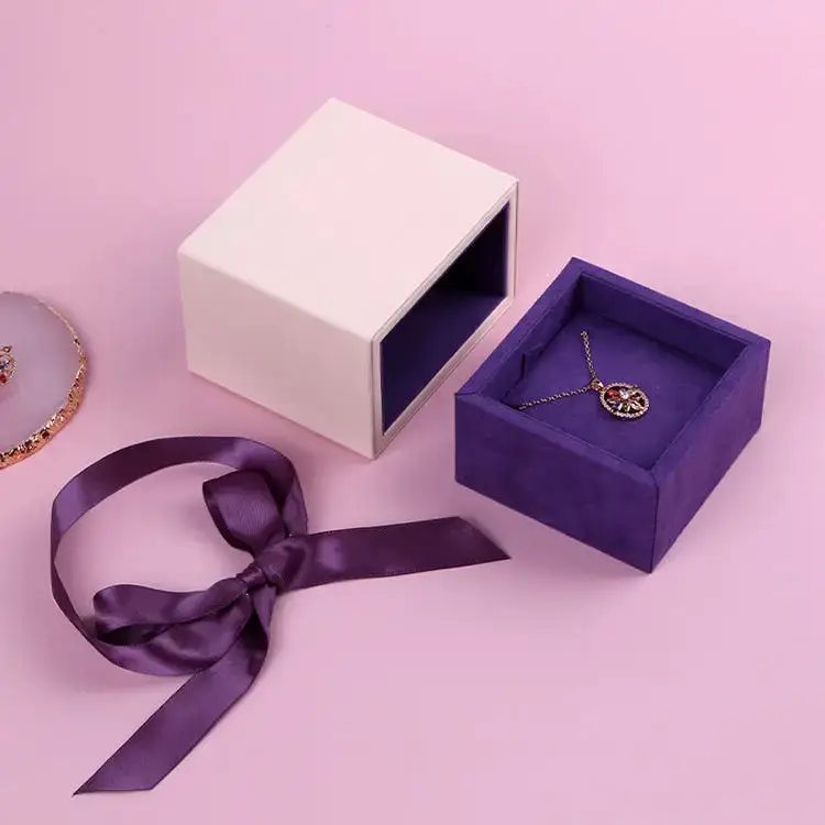 Custom slide drawer earring box with compartments, factory-direct jewelry packaging for rings and accessories