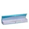 Custom ribbed paper snap bracelet boxes with embossed logo and padded interior for jewelry retail.