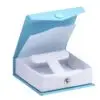 Premium Ribbed Paper Snap-Closure Earring Box - Custom Jewelry Packaging Premium ribbed paper snap-closure earring box with custom logo branding and foam insert for jewelry retail packaging
