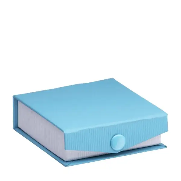 Premium Ribbed Paper Snap-Closure Earring Box - Custom Jewelry Packaging Premium ribbed paper snap-closure earring box with custom logo branding and foam insert for jewelry retail packaging