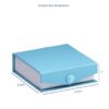 Premium custom ribbed paper snap closure jewelry box with foam insert and branded exterior