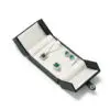 Custom Double-Door Snap Jewelry Box — Rigid Packaging with Logo Branding Custom snap-closure double-door rigid jewelry box with logo printing, foam insert, and branded tissue