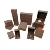 Custom soft touch paper sleeve earring box with logo printing and foam insert