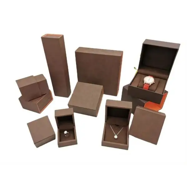 Custom soft touch paper sleeve earring box with logo printing and foam insert