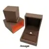 Custom soft touch paper sleeve earring box with logo printing and foam insert