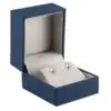 Soft Touch Small Earring Box with Sleeve – Custom OEM Jewelry Packaging Soft touch earring box with coordinating protective sleeve, custom jewelry packaging with velvet finish
