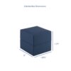 Soft touch earring box with coordinating protective sleeve, custom jewelry packaging with velvet finish