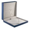 Custom soft touch necklace box with magnetic sleeve, luxury rigid jewelry packaging for brands and retailers