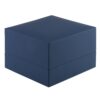 Custom soft touch pendant and earring box with protective sleeve, premium jewelry packaging solution