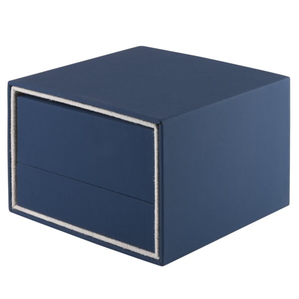 Custom soft touch pendant and earring box with protective sleeve, premium jewelry packaging solution