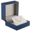 Custom soft touch pendant and earring box with protective sleeve, premium jewelry packaging solution