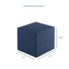 Premium soft-touch medium ring box with protective outer sleeve, custom logo branding, and velvet interior